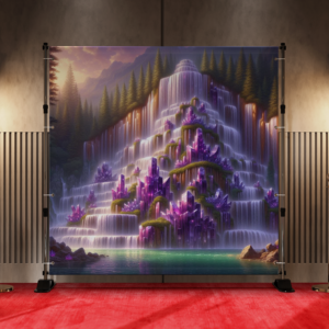 A Waterfall Cascading Over a Cliff of Amethyst and Topaz 2