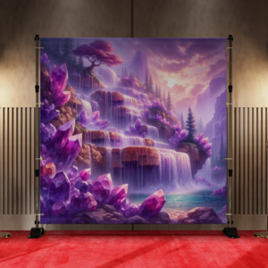 A Waterfall Cascading Over a Cliff of Amethyst and Topaz 1