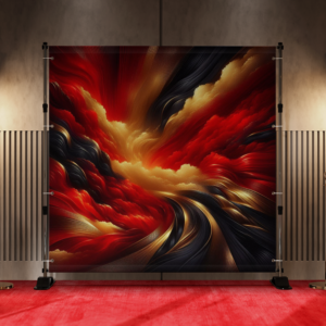 Fiery Luxe - Red Gold and Black Wall Backdrop 2