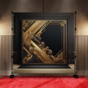 Gold and Black Wall Backdrop 4