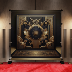 Gold and Black Wall Backdrop 3