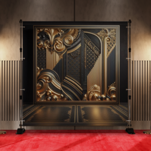 Gold and Black Wall Backdrop 2