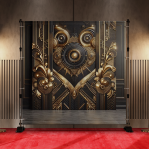 Gold and Black Wall Backdrop 1