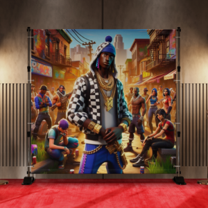 Black Fortnite Background Backdrop 8