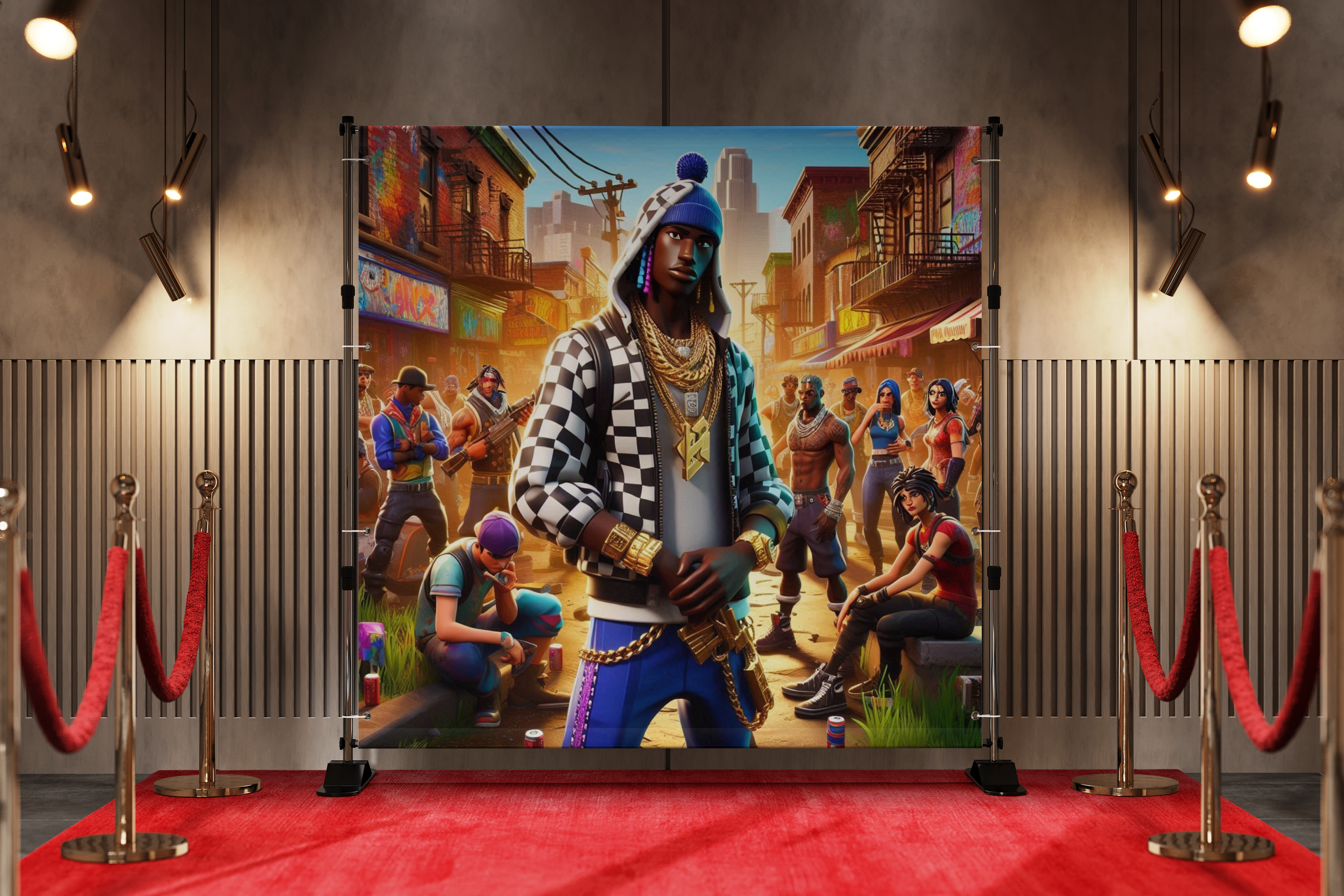 Black Fortnite Background Backdrop 8