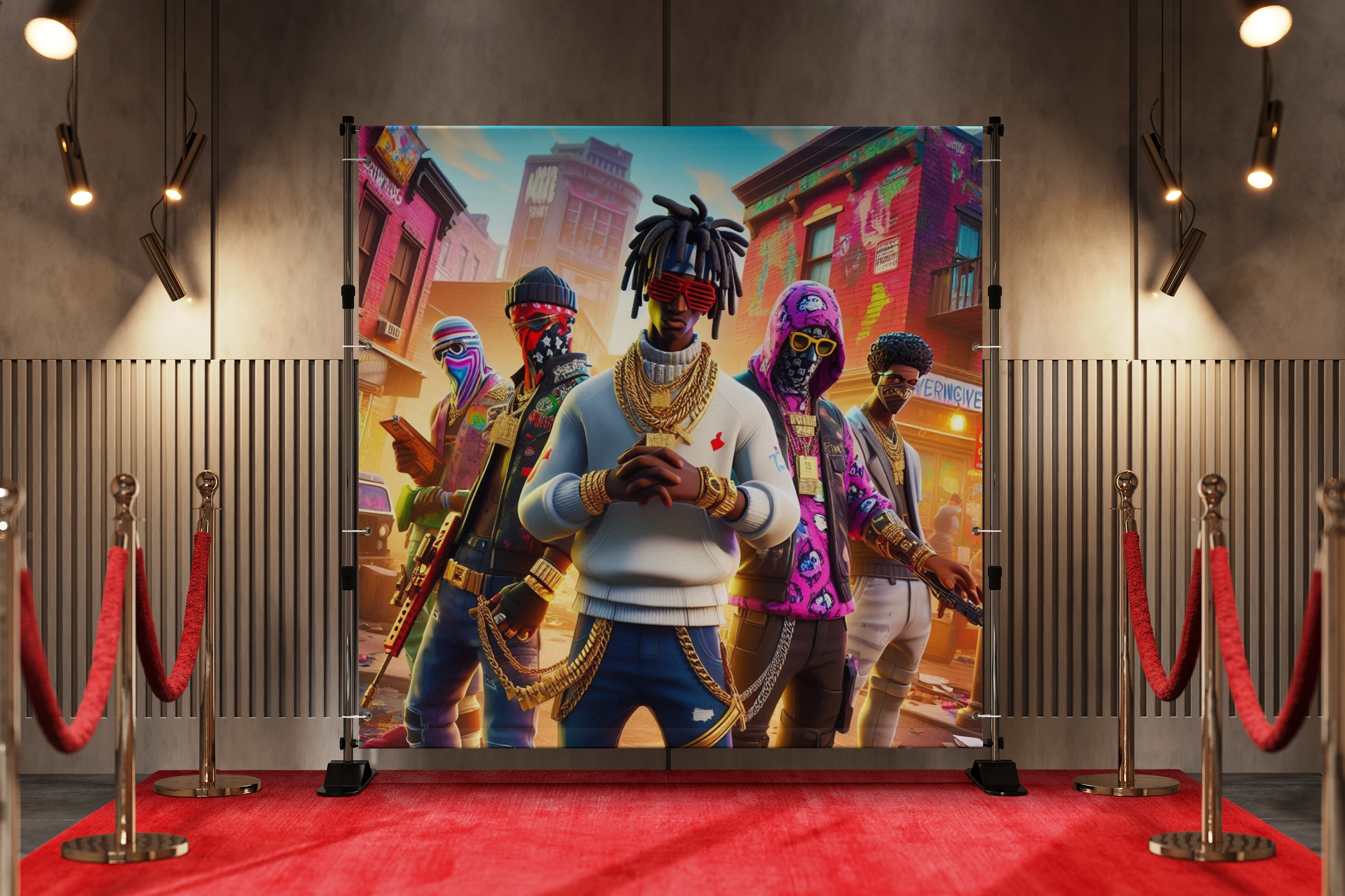 Black Fortnite Background Backdrop 7