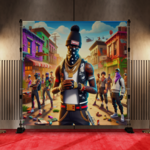 Black Fortnite Background Backdrop 6