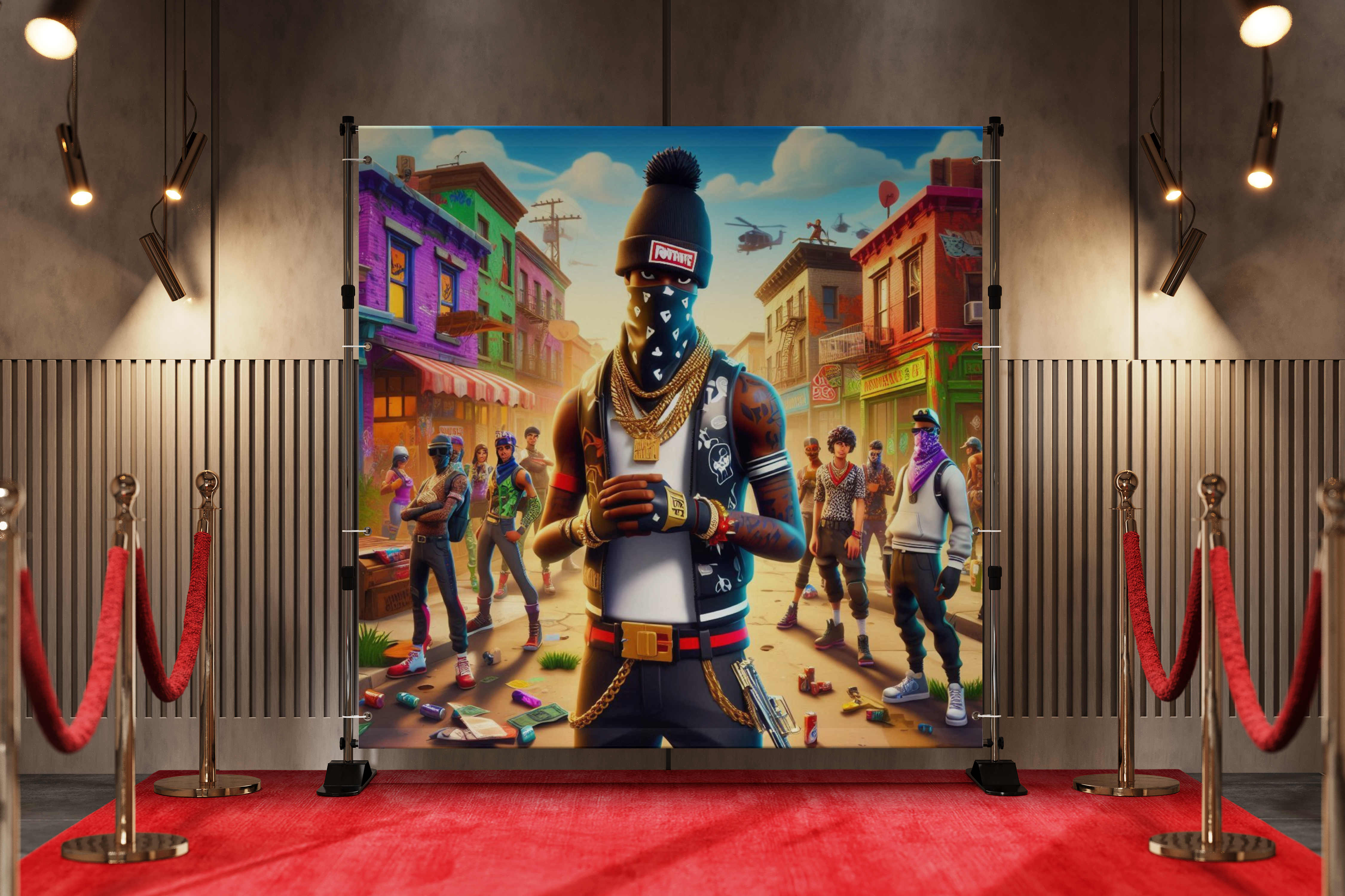 Black Fortnite Background Backdrop 6