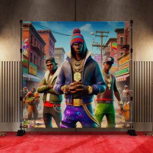 Black Fortnite Background Backdrop 5