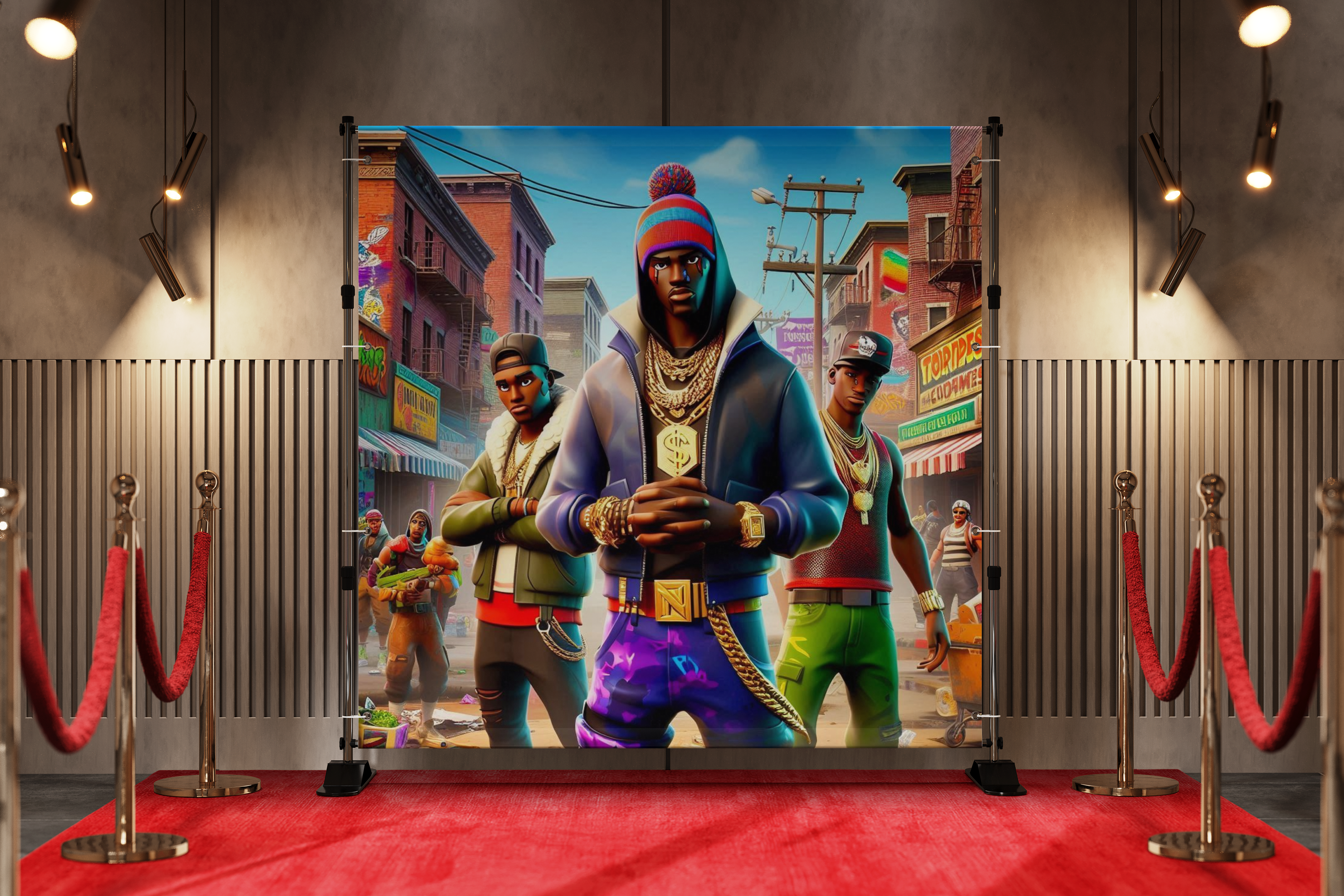 Black Fortnite Background Backdrop 5