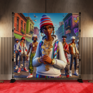 Black Fortnite Background Backdrop 4
