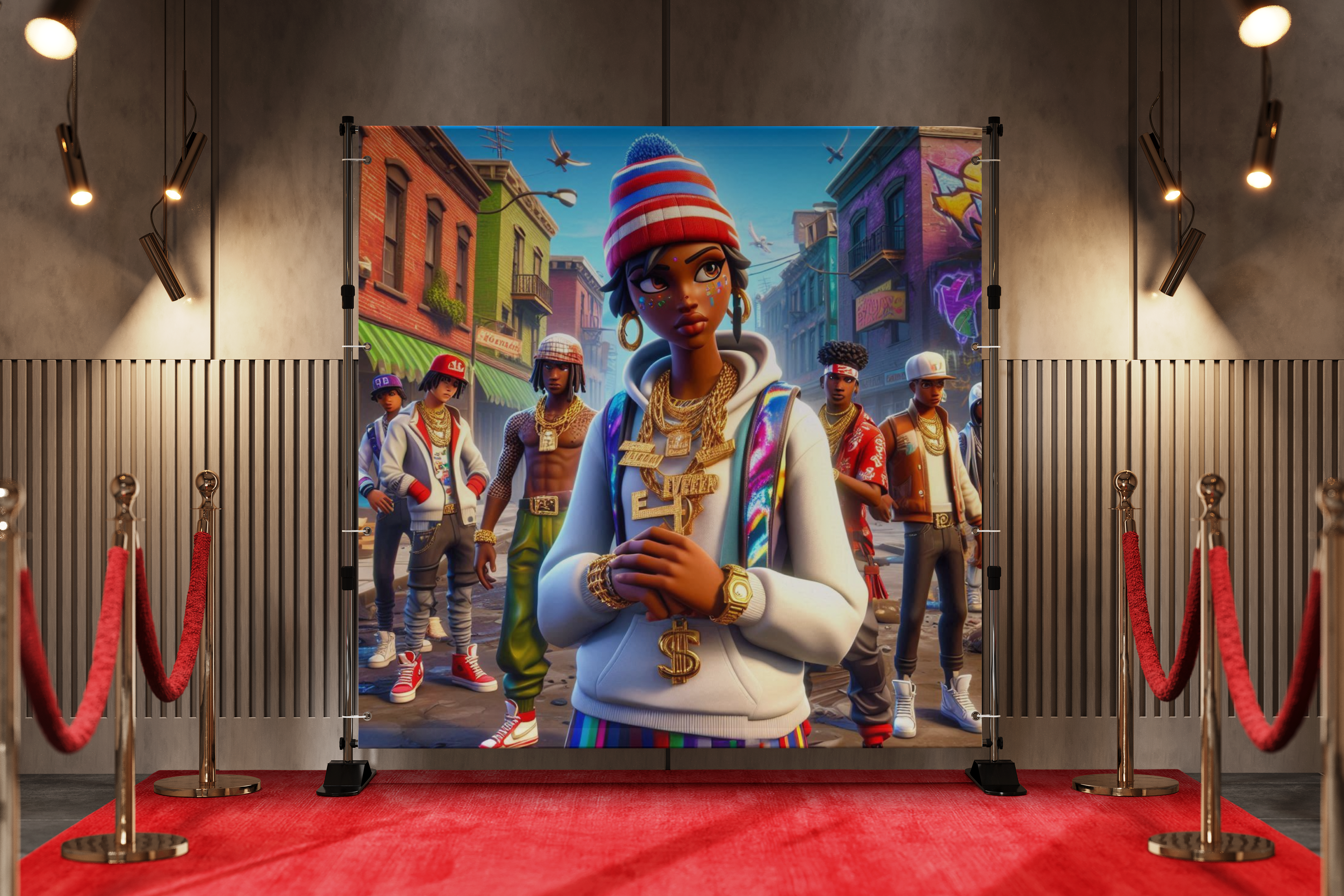 Black Fortnite Background Backdrop 4