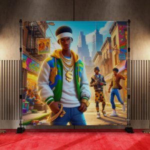 Black Fortnite Background Backdrop 1