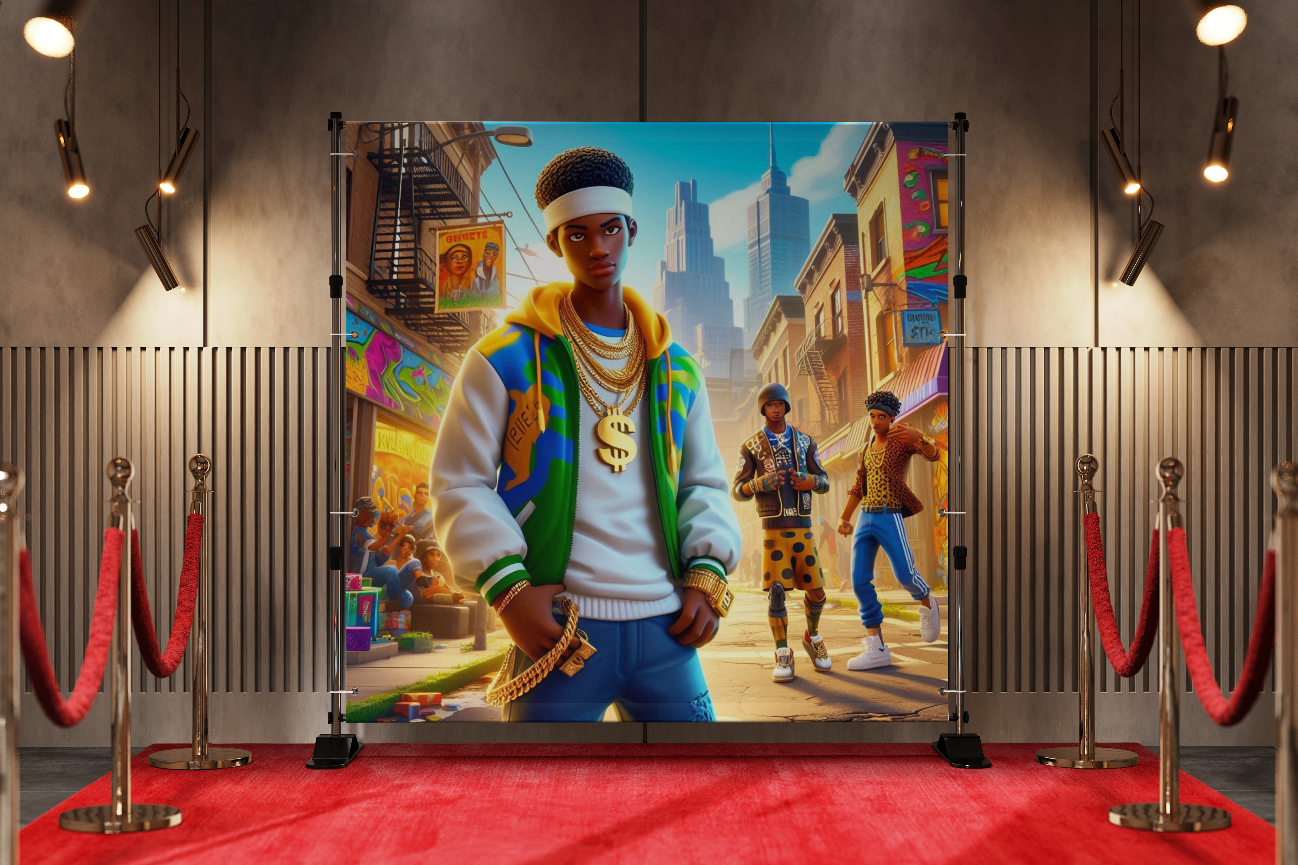 Black Fortnite Background Backdrop 1